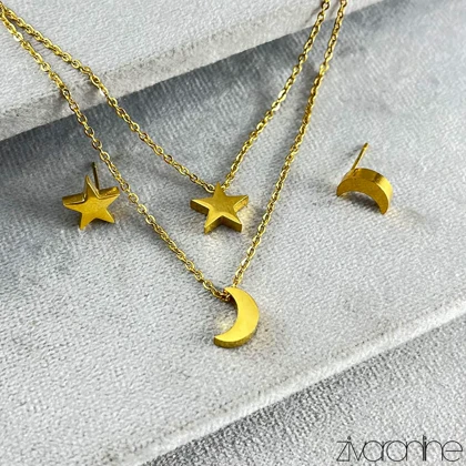 نیم ست دو لاین ماه و ستاره 10133