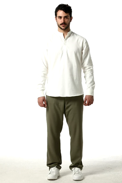 پیراهن یقه قاپک دار مردانه