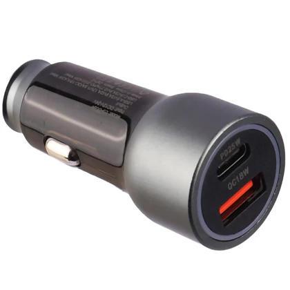 شارژر فندکی فست شارژ ماشین 25 وات 3 آمپر دو پورت ارلدام EARLDOM CC34