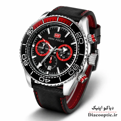 ساعت مچی مردانه اورجینال موتور ژاپن برند مینی فوکوس سه موتور مدل Mf0426G.03 بند چرم