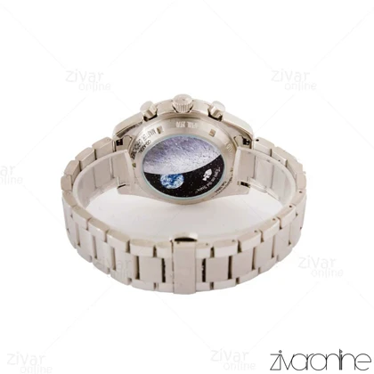 ساعت امگا اسپیدمستر مردانه سه موتوره سفید سرمه ای 104363