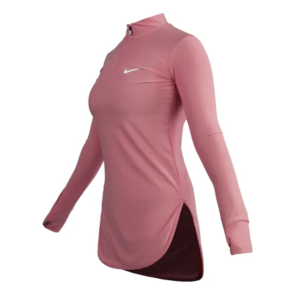 استرج آستین بلند نیم زیپ ورزشی زنانه نایک مدل VHD-3K1452 صورتی