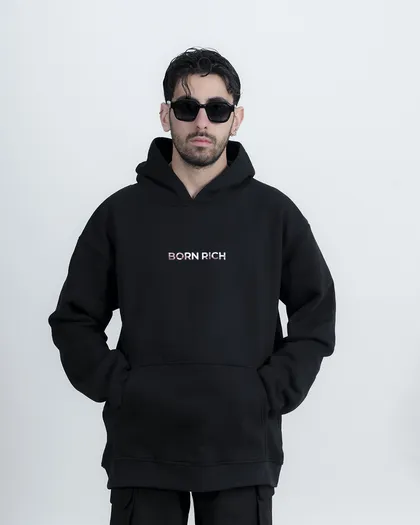 هودی مدل CAMO مشکی برند بورن ریچ bornrich