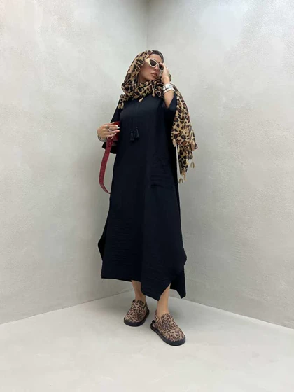 پیراهن بلند تک جیب