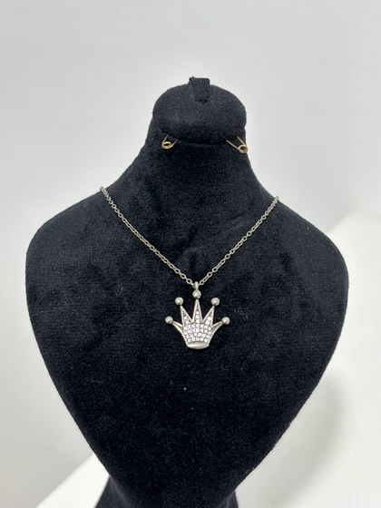 گردنبند نقره زنانه مدل تاج 972