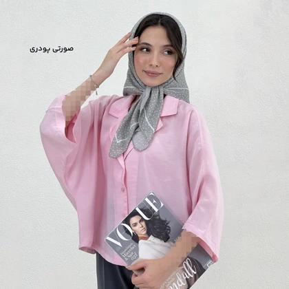 شومیز زنانه سیلک پری یقه انگلیسی | آی بولک