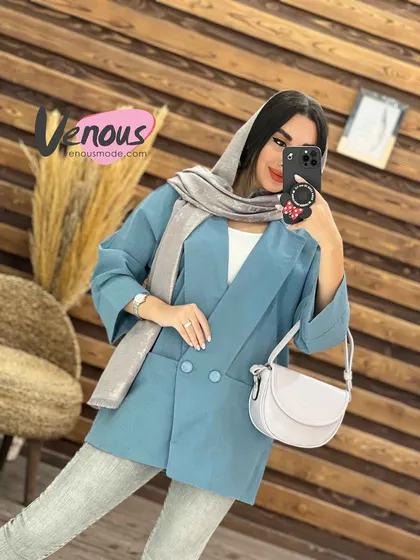 مانتو یقه پهن دو دکمه
