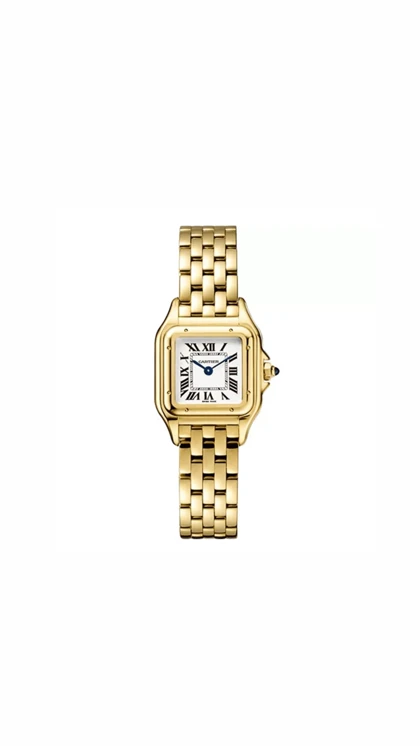 ساعت کارتیر پنتر زنانه طلایی صفحه سفید Cartier panthere