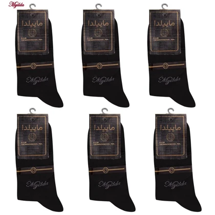 جوراب نیم ساق مردانه ماییلدا مدل 3630-182 بسته 6 عددی