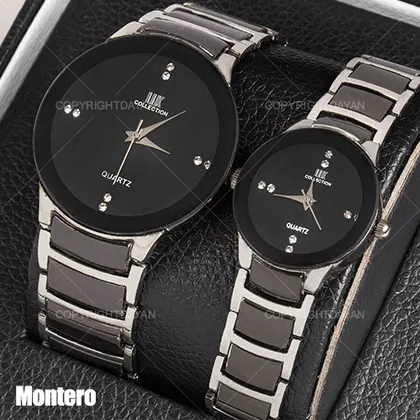 ست ساعت زنانه و مردانه Montero(نقره ای)