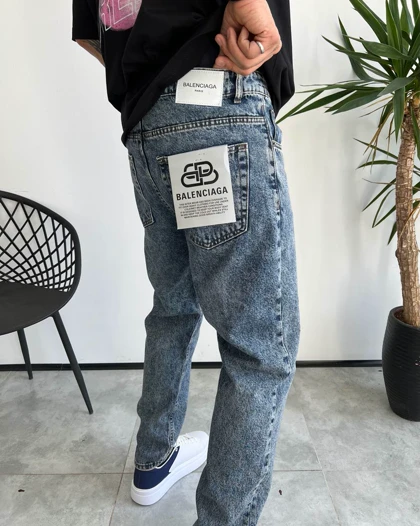 شلوار استریت آبی جین BALENCIAGA