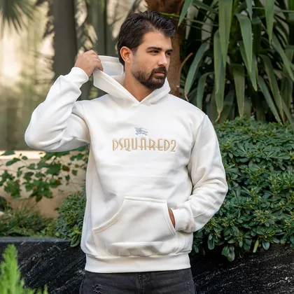 هودی مردانه سفید DSQUARED2 مدلBehrad