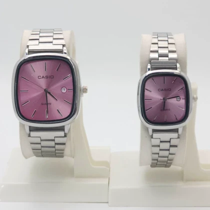 ساعت مچی ست مردانه و زنانه کاسیو اولدمانی Casio با موتور کوارتز و تاریخ دار