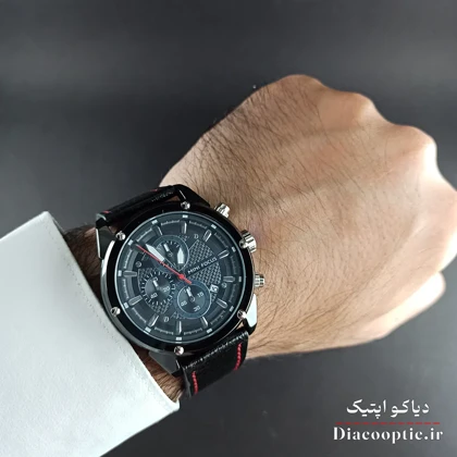 ساعت مچی مردانه اورجینال موتور ژاپنی برند مینی فوکوس سه موتور مدل Mf0161G.04 بند چرم