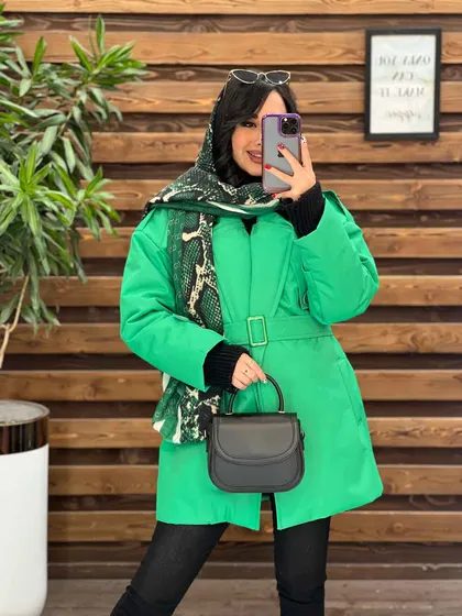 کاپشن ژیله دار یقه پهن