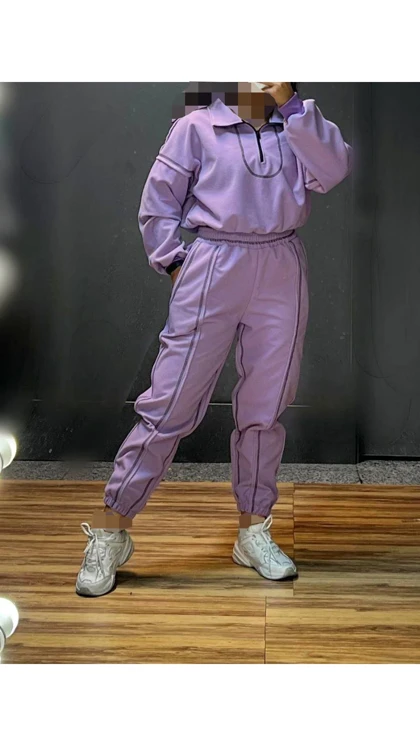 ست کراپ و شلوار رگه دوزی 1650