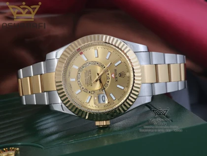 ساعت رولکس اسکای صفحه طلایی ROLEX Sky Dweller SGG1