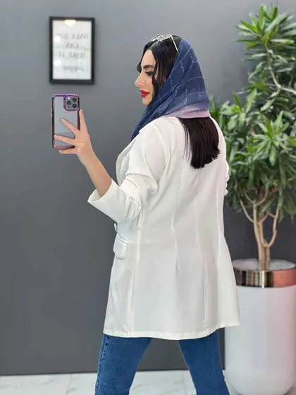 مانتو کتی شش دکمه جیب پاکتی