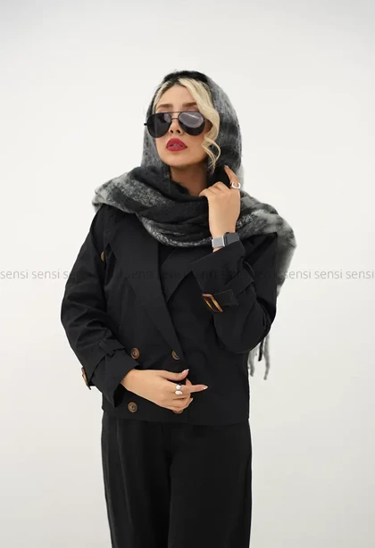 ترنچ کت آستر دار4دکمه کد1004697