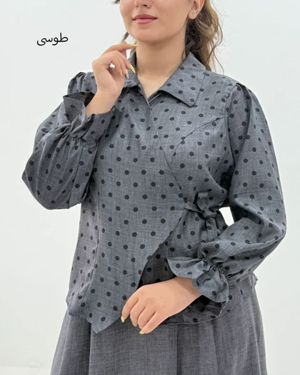 ست شومیز دامن خال‌خالی