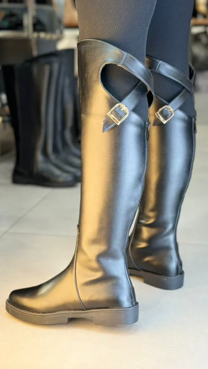 311 - بوت بالا زانو پشت زیپ دو سگگ 311