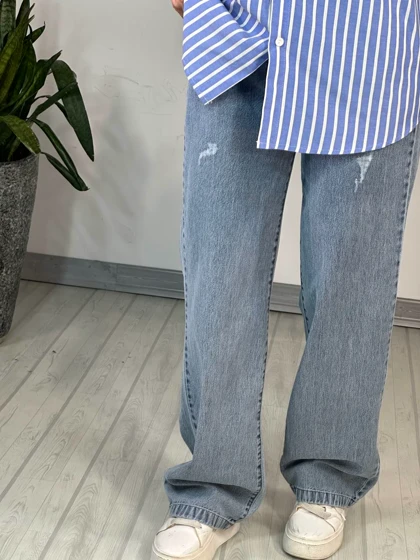 شلوار جین نیم بگ 1