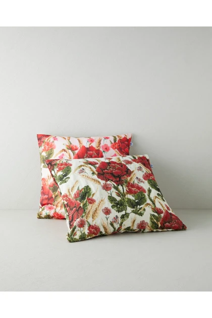 کوسن پرشده English Home مدل Brittle Rose پنبه‌ای - چندرنگ