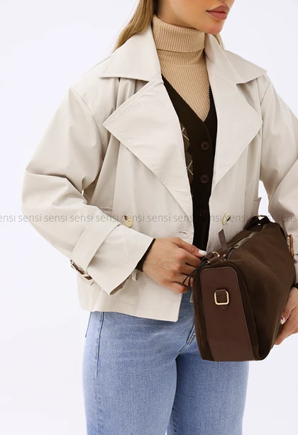 ترنچ کت آستردار کتان زارا کد1006685