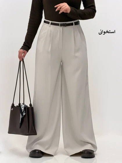 4002-شلوار کرپ سان فول بگ یاس