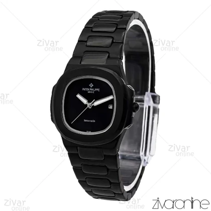 ساعت پتک فیلیپ ناتیلوس زنانه مشکی صفحه مهندسی 106060