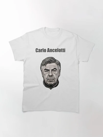 تیشرت ورزشی رئال مادرید | تیشرت Real Madrid CF طرح Carlo Ancelotti 2024 کد 143644