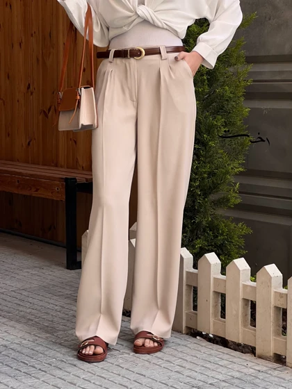 شلوار بگ پارچه ای مرگان