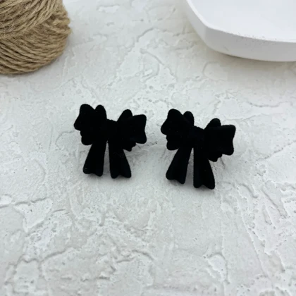 گوشواره زنانه پاپیونی مخملی، شیک و خاص