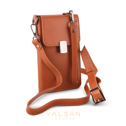 کیف دوشی و دستی چرم یلسان مدل کارن کد 012-GN