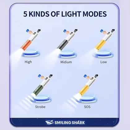 چراغ قوه شارژی اسمایلینگ شارک Smiling Shark مدل SD1020 پنج حالته