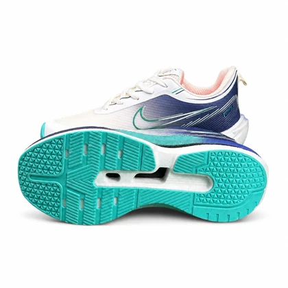 کفش کتانی مردانه مدل نایکی ورزشی با زیره بست سفید سبز آبی NIKE New