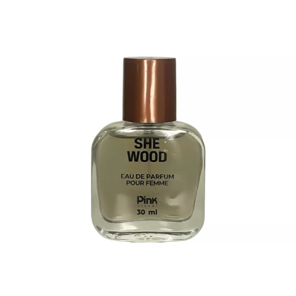 عطر جیبی زنانه پینک ویژوآل مدل She Wood حجم 30 میلی لیتر