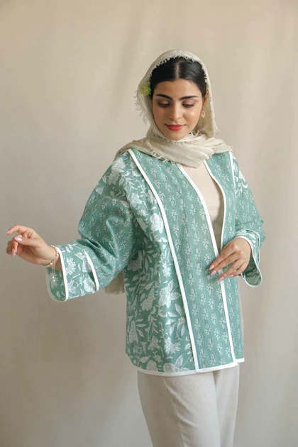 مانتو کتی نوا مانتو کتی شیک با پارچه باتیک هندی