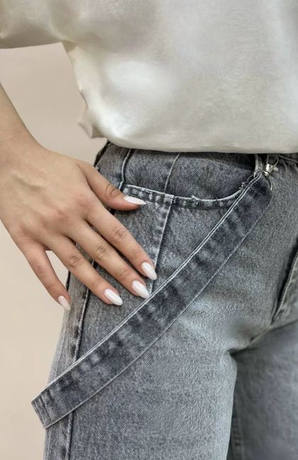 شلوار جین فولبگ بندی آمسو