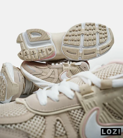 کفش کتانی زنانه کرم صورتی Nike cushlon مدل 5190