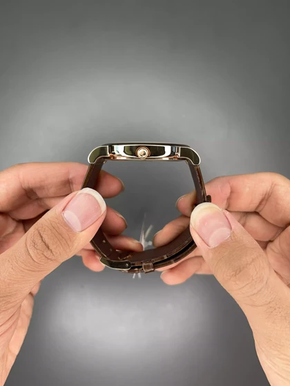 ساعت مچی امپریو آرمانی بند چرمی قهوه ای صفحه سفید Emporio Armani