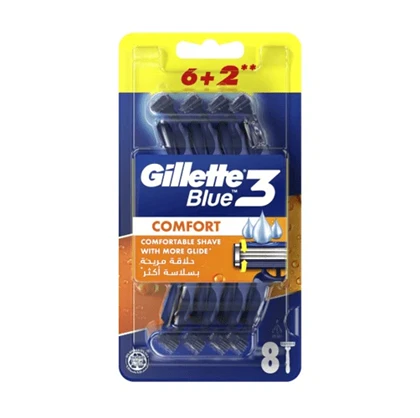 ژیلت Blue 3 مدل کامفورت بسته 8 عددی