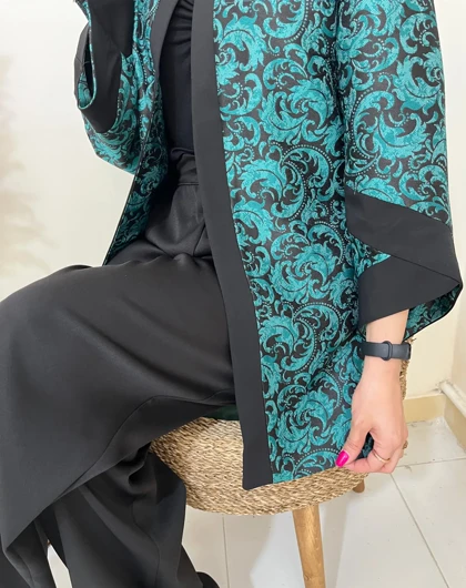 مانتو شفق فیروزه