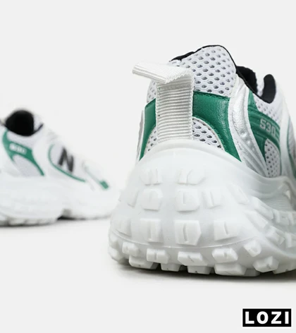کفش کتانی مردانه و زنانه سفید سبز NEW BALANCE 530 V02