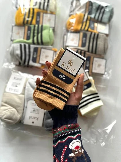 جوراب بچه‌گانه اسپرت 3 خط سایز 5