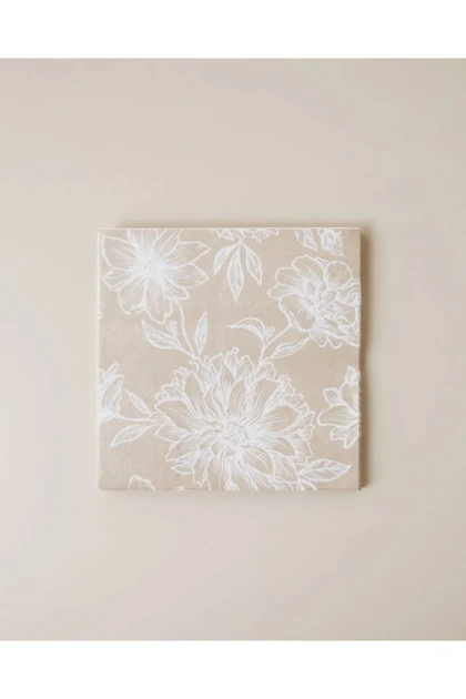 دستمال کاغذی 20 عددی English Home مدل Beige Blossom - بژ