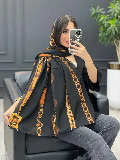 شال طرح زنجیر و کمربندی