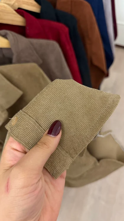 پیراهن مخمل کبریتی 2594