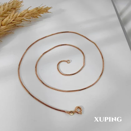 زنجیر استیل زنانه طلایی مدل باکس چین (Box Chain) – Xuping