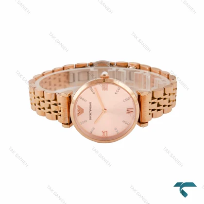 ساعت امپریو آرمانی رزگلد ایندکس نگین Armani-6817-L